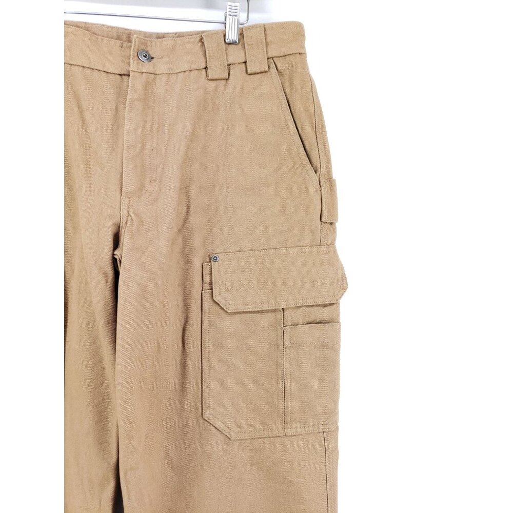 Duluth Trading Mens 36x30 Cargo Pants Brown High-Rise Cotton Twill With Pockets - Picture 6 of 11